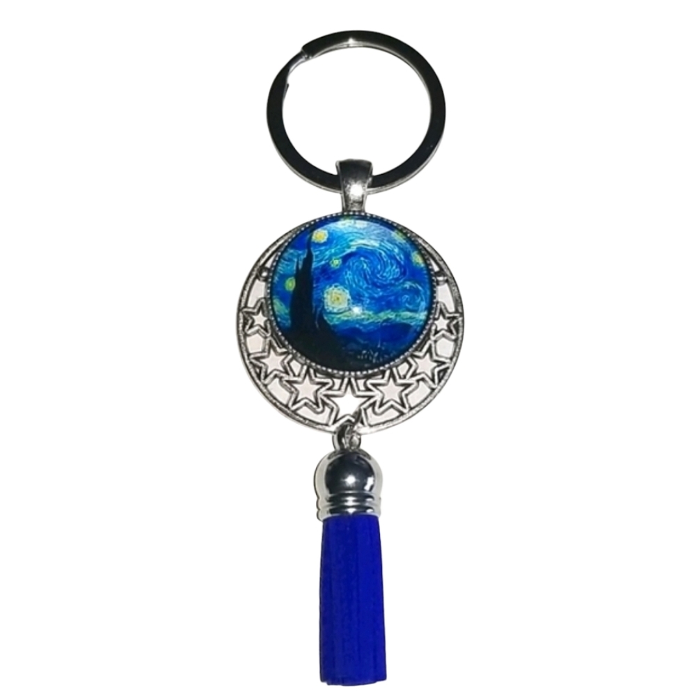 Handcrafted Starry Night Keychain